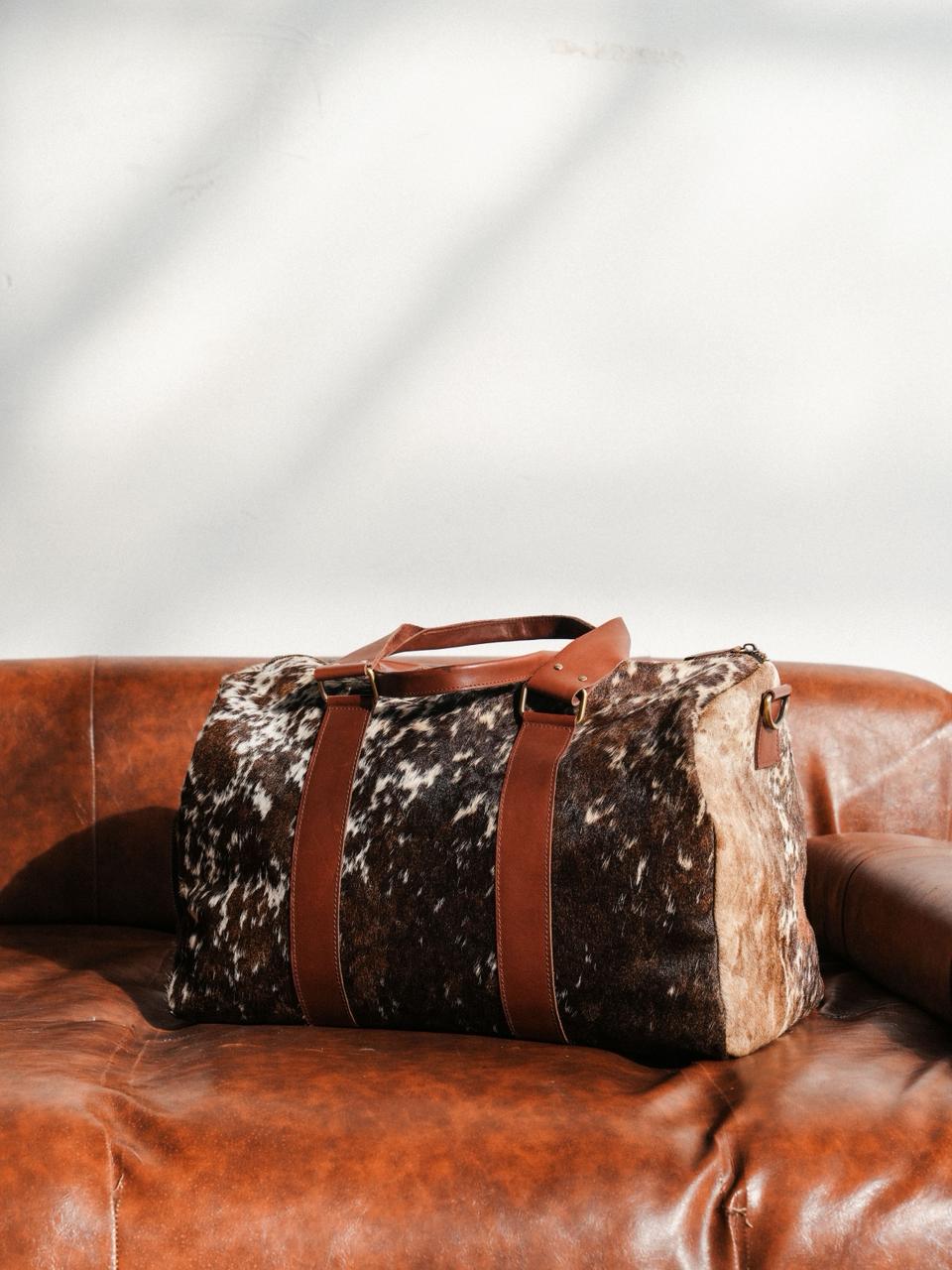 COWHIDE DUFFEL BAG
