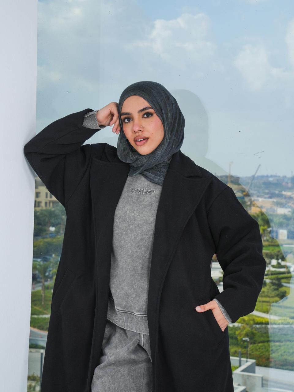 OVERSIZED COAT - BLACK