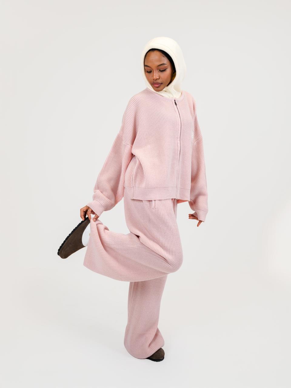 THE FLOW ZIP SET - POWDER PINK