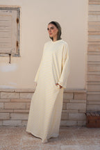 STRIPPED MAXI T-SHIRT DRESS