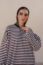 STRIPPED MAXI T-SHIRT DRESS