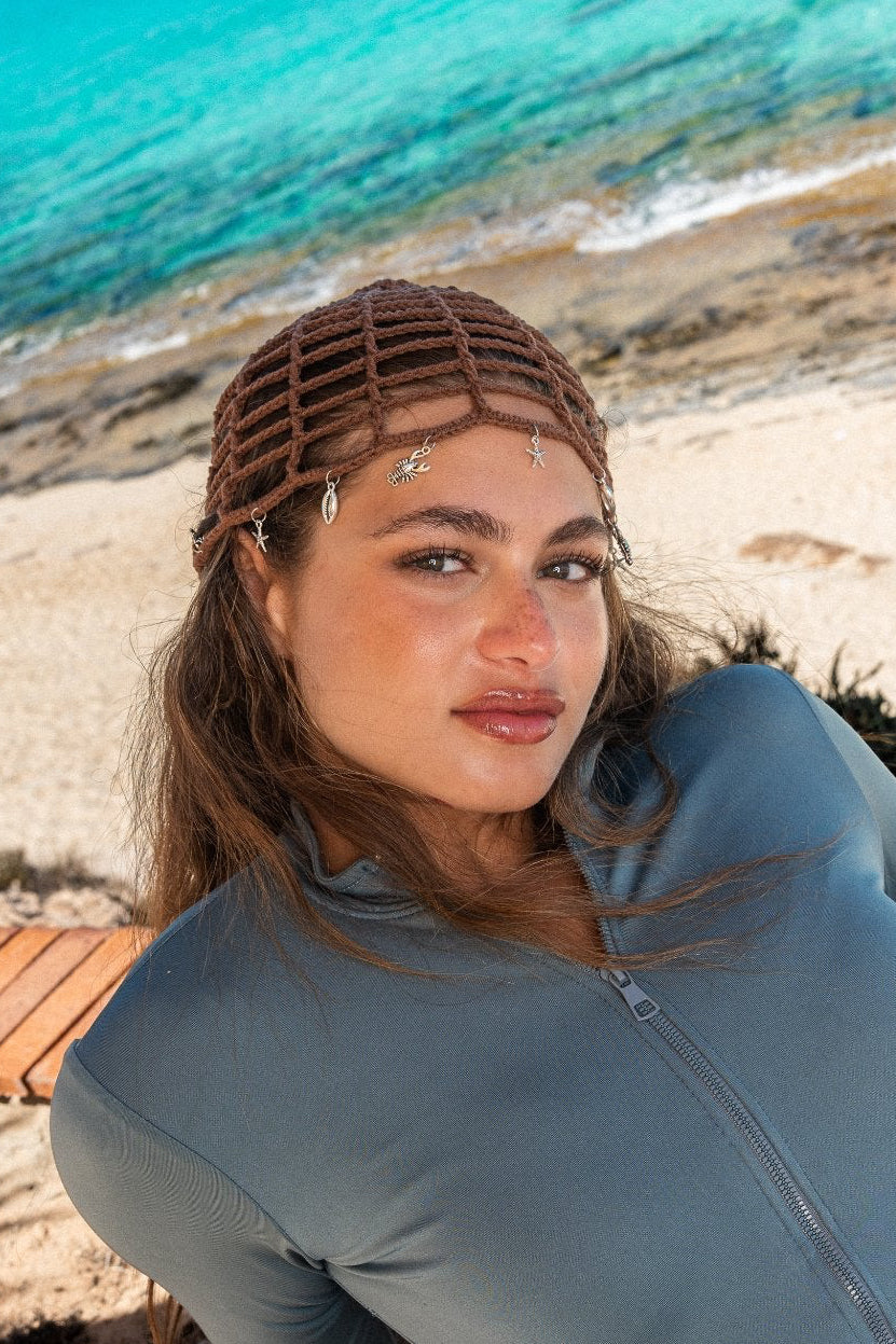 THE CHARM HEADPIECE - BROWN