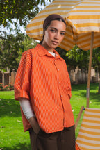 ORANGE BOXY STRIPED Shirt
