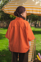 ORANGE BOXY STRIPED Shirt