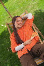 ORANGE BOXY STRIPED Shirt