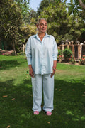 RELAXED STRIPE SET - Baby Blue