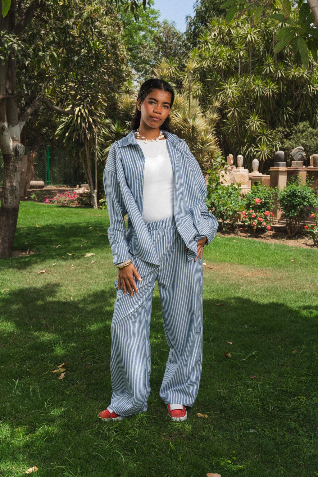 RELAXED STRIPE SET - BLUE