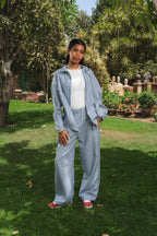RELAXED STRIPE SET - Blue