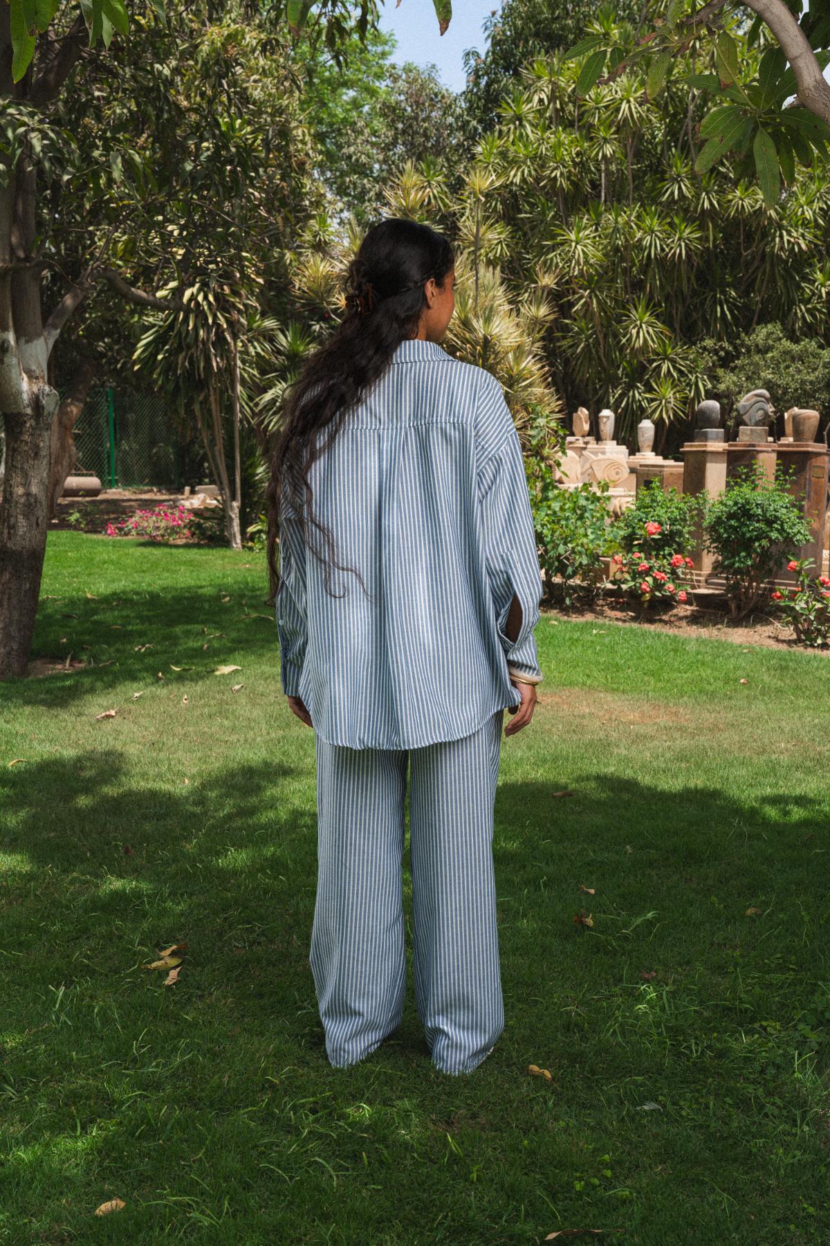 RELAXED STRIPE SET - BLUE
