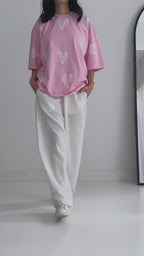 WIDE LEG LINEN PANTS