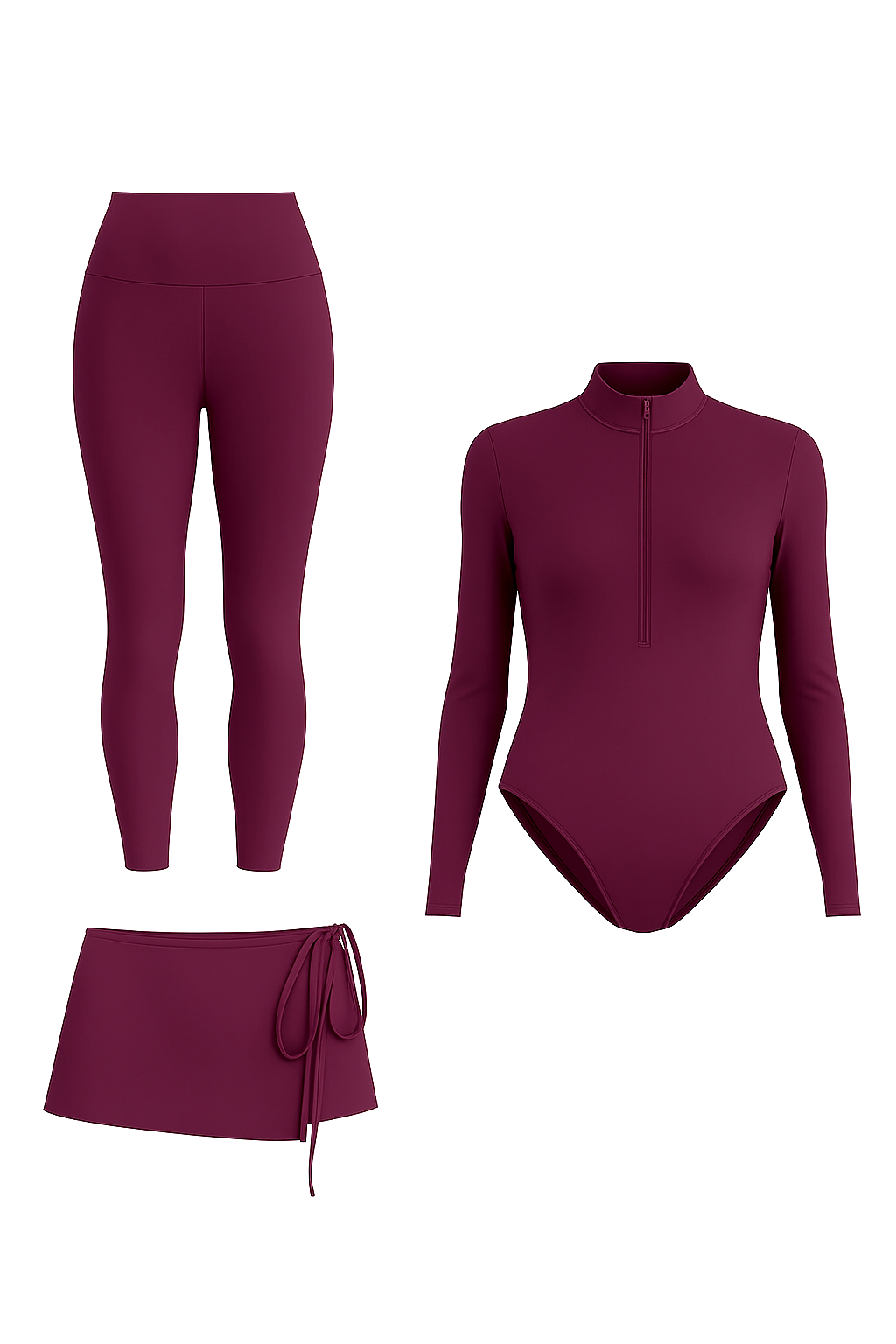 SWIM SET _ BURGUNDY